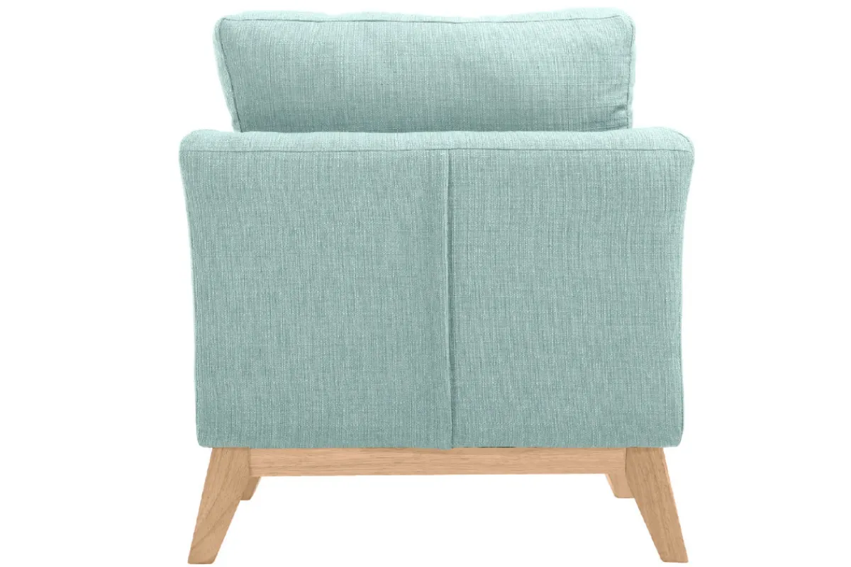 Miliboo Sessel skandinavisch Lagunengrün und Füße aus hellem Holz OSLO* Design-sessel|Sessel
