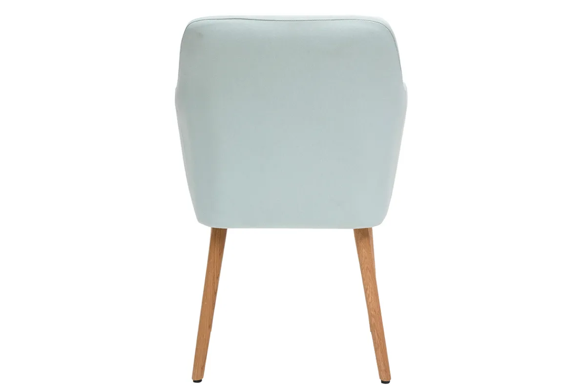 Miliboo Sessel skandinavisch Minzgrün und Füße aus Eichenholz ALEYNA* Design-sessel|Design-stühle