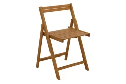 Miliboo Set aus 2 Klappstühlen und 1 klappbaren Balkontisch mit Stauraum aus Massivholz PRADO* Gartentische