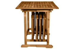 Miliboo Set mit einem ausziehbaren Tisch mit Stauraum und 4 Klappstühlen aus Massivholz CARMEN* Garten Lounge-möbel|Gartenstühle