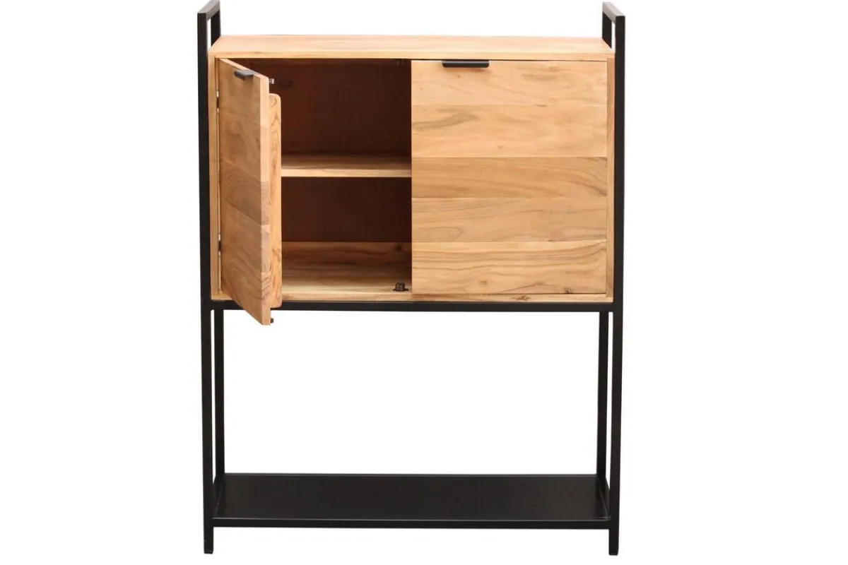 Miliboo Sideboard aus Akazie und schwarzem Metall H110 cm ARTHUS* Sideboards