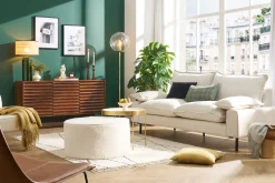 Miliboo Sideboard aus dunklem, massivem Mangoholz und schwarzem Metall 3 Türen B140 cm ONDA* Sideboards