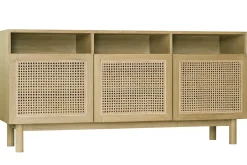 Miliboo Sideboard aus hellem Holz und Rattangeflecht L160 cm GALINA* Sideboards