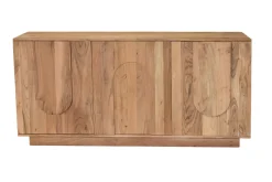 Miliboo Sideboard aus Massivholz mit Relief 3 Türen B160 cm ARK* Sideboards