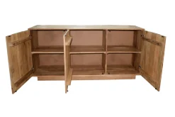 Miliboo Sideboard aus Massivholz mit Relief 3 Türen B160 cm ARK* Sideboards