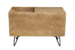 Miliboo Sideboard für Schallplatten aus Mangoholz und Metall B 90 cm BOOGIE* Sideboards