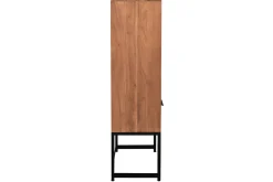 Miliboo Sideboard mit Fischgrätenmuster aus Massivholz und schwarzem Metall 2 Türen 2 Schubladen STICK* Sideboards