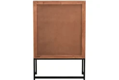 Miliboo Sideboard mit Fischgrätenmuster aus Massivholz und schwarzem Metall 2 Türen 2 Schubladen STICK* Sideboards