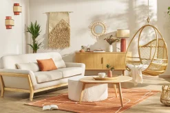 Miliboo Sideboard mit Schiebetüren aus Eichenfurnier und massiver Eiche B 160 cm EPIC* Sideboards