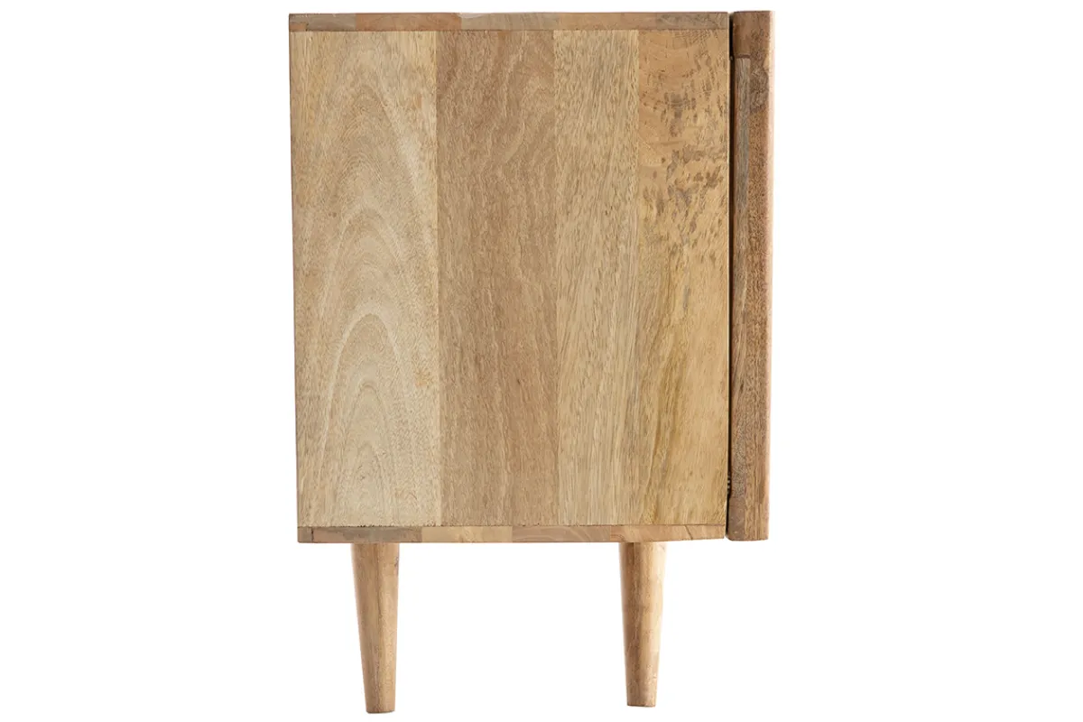 Miliboo Sideboard mit Schiebetüren ALBA aus massivem Mangoholz* Sideboards