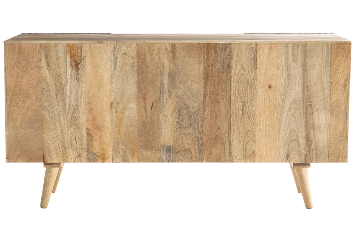 Miliboo Sideboard mit Schiebetüren ALBA aus massivem Mangoholz* Sideboards