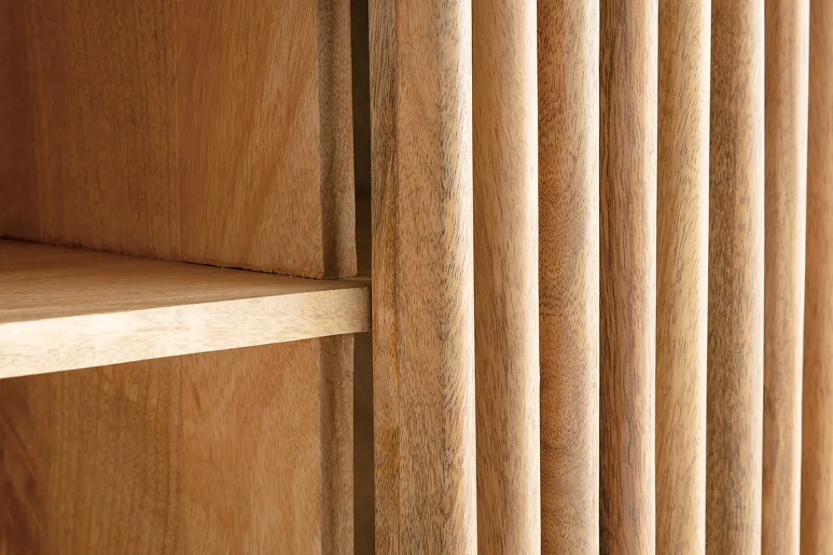 Miliboo Sideboard mit Schiebetüren ALBA aus massivem Mangoholz* Sideboards