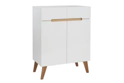 Miliboo Sideboard Skandinavienstil Weiß und Esche 80 cm MELKA* Sideboards