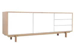 Miliboo Sideboard skandinavisch Holz Weiß 195 cm SID* Sideboards