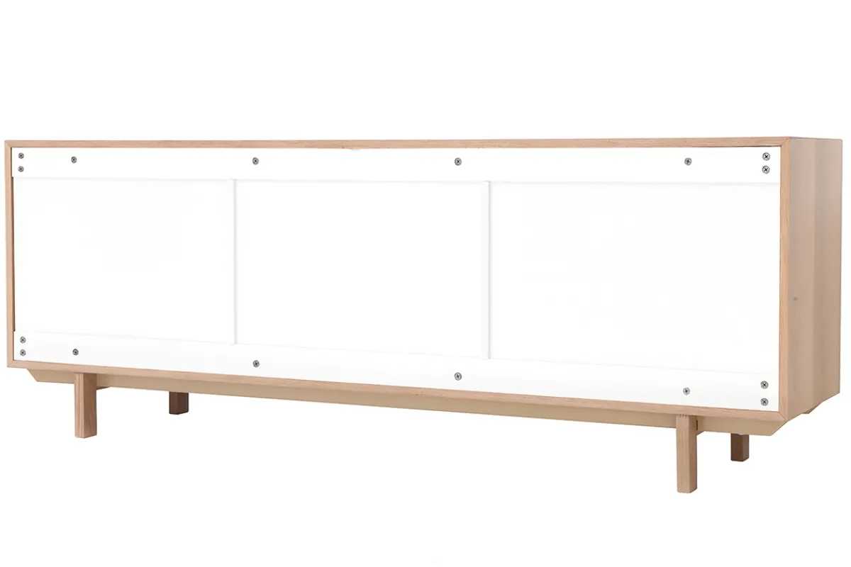 Miliboo Sideboard skandinavisch Holz Weiß 195 cm SID* Sideboards