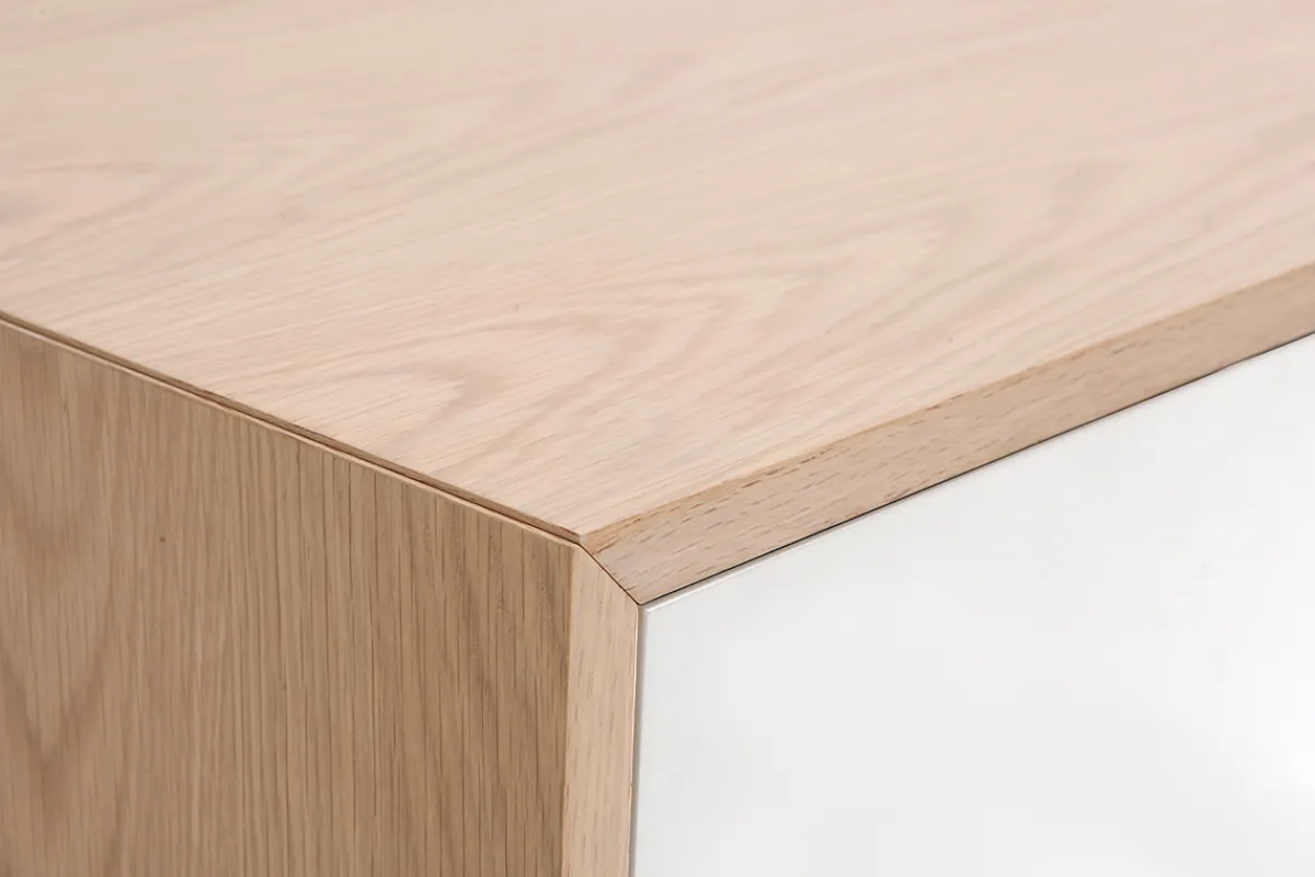 Miliboo Sideboard skandinavisch Holz Weiß 195 cm SID* Sideboards