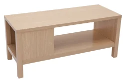 Miliboo Sitzbank in Eiche mit Kissen und offener Nische B100 cm GUMBY* Holzstühle|Bänke