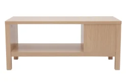 Miliboo Sitzbank in Eiche mit Kissen und offener Nische B100 cm GUMBY* Holzstühle|Bänke