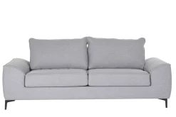 Miliboo 3-Sitzer Design-Schlafsofa mit grauem Stoff und schwarzem Metall GAEL* Schlafsofas
