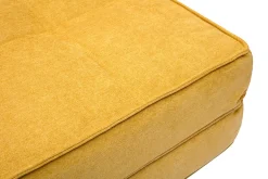 Miliboo 2-Sitzer Schlafsofa in senfgelbem Stoff mit Samteffekt KATY* Schlafsessel