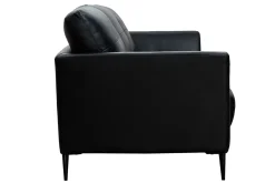 Miliboo 3-Sitzer schwarzes Ledersofa JOPLIN - Büffelleder* Ledersofas