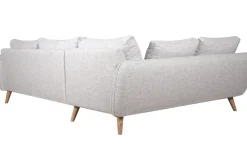 Miliboo 5-Sitzer skandinavisches Ecksofa hellgrau marmoriert CREEP* Ecksofas