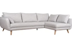 Miliboo 5-Sitzer skandinavisches Ecksofa hellgrau CREEP* Ecksofas
