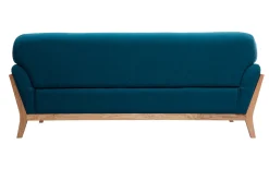 Miliboo 3-Sitzer Sofa mit Holzfüßen in Entenblau skandinavisches Design YOKO* Design-sofas