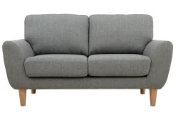 Miliboo 2-Sitzer Sofa mit Stoffbezug in Hellgrau ALICE* Design-sofas