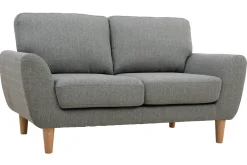 Miliboo 2-Sitzer Sofa mit Stoffbezug in Hellgrau ALICE* Design-sofas
