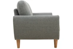 Miliboo 2-Sitzer Sofa mit Stoffbezug in Hellgrau ALICE* Design-sofas