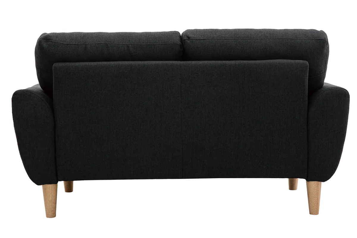 Miliboo 2-Sitzer Sofa mit Stoffbezug in dunkelgrauer ALICE* Design-sofas