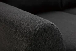Miliboo 2-Sitzer Sofa mit Stoffbezug in dunkelgrauer ALICE* Design-sofas