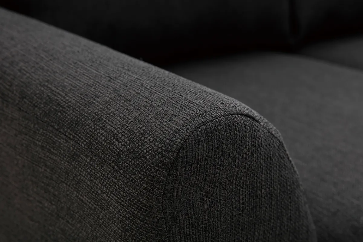 Miliboo 2-Sitzer Sofa mit Stoffbezug in dunkelgrauer ALICE* Design-sofas