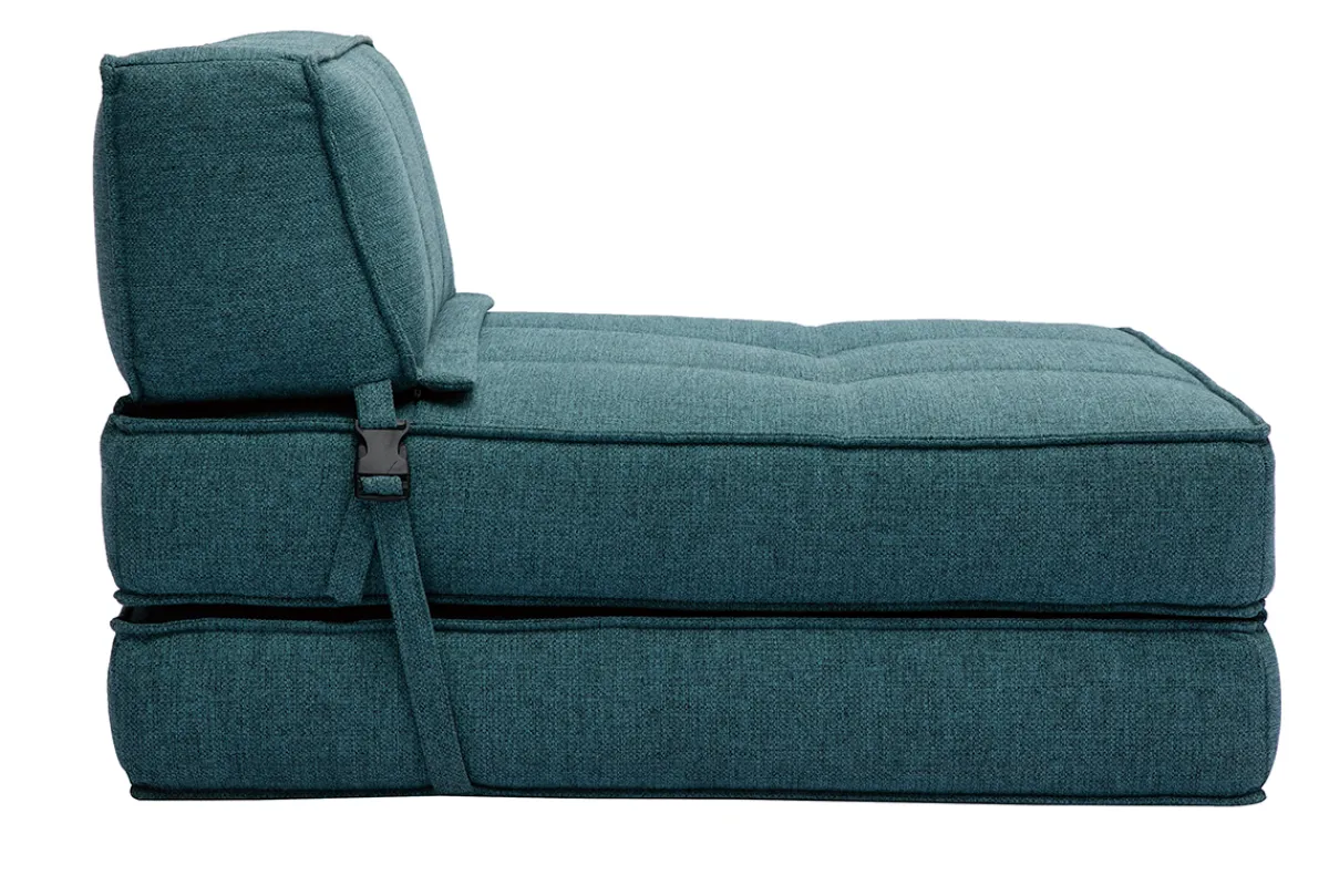 Miliboo 1-Sitzer-Schlafsessel in entenblauem Stoff KATY* Schlafsessel