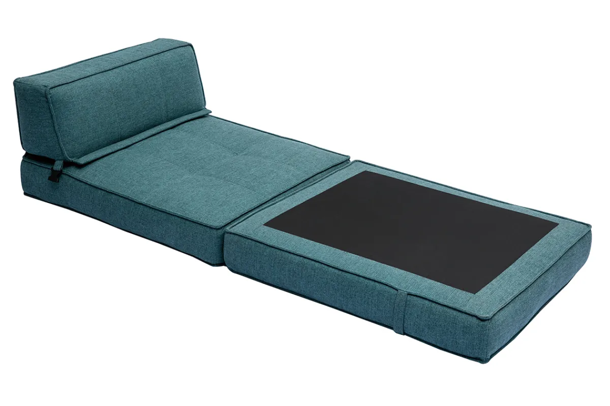 Miliboo 1-Sitzer-Schlafsessel in entenblauem Stoff KATY* Schlafsessel