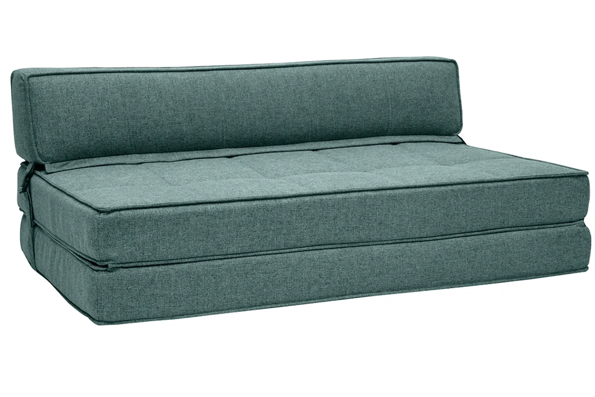 Miliboo 2-Sitzer-Schlafsofa graugrüner Stoff KATY* Schlafsessel