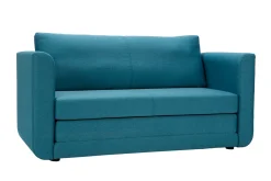 Miliboo 2-Sitzer-Schlafsofa in entemblauem Stoff LEON* Schlafsofas