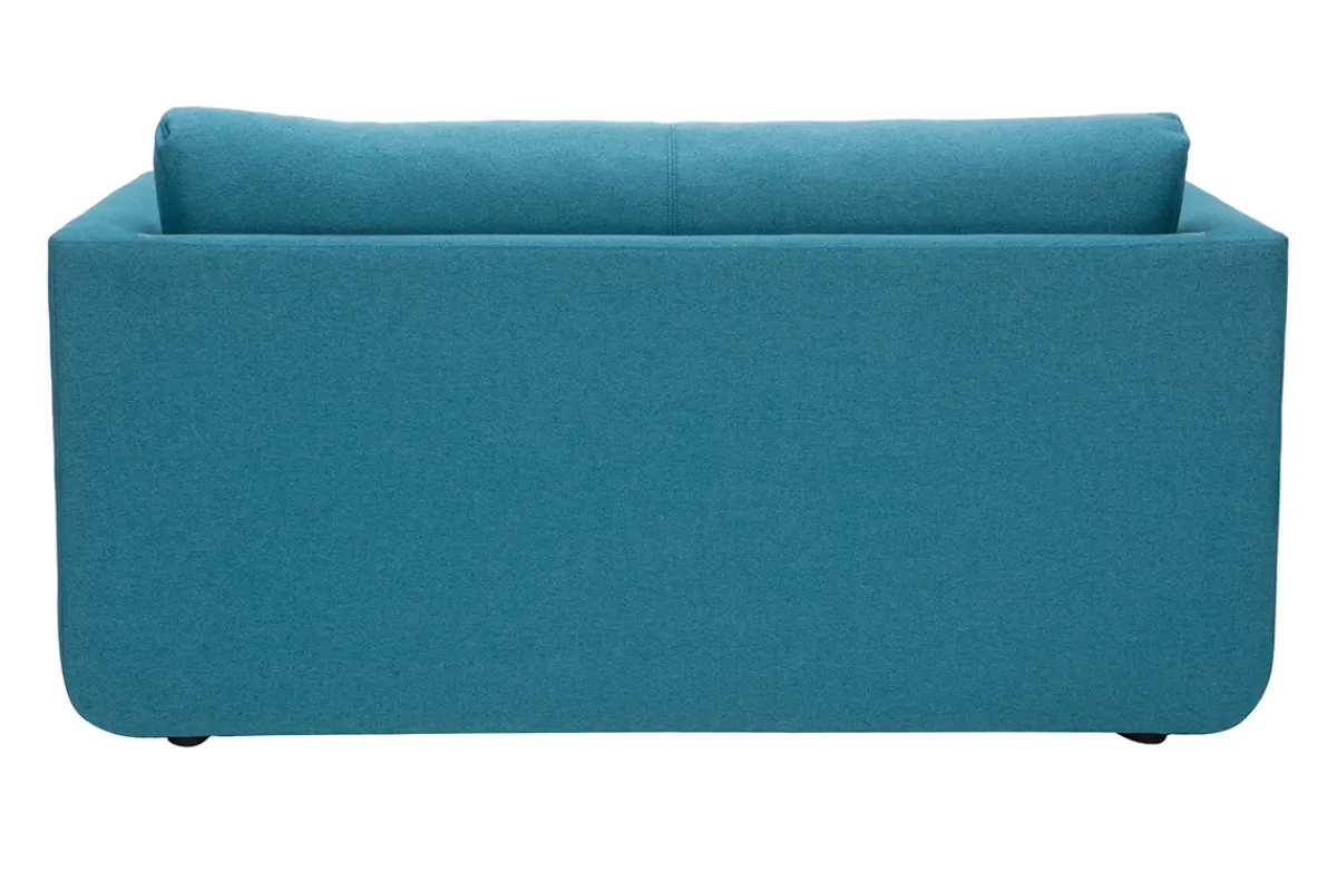 Miliboo 2-Sitzer-Schlafsofa in entemblauem Stoff LEON* Schlafsofas