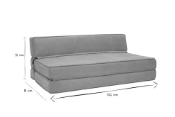 Miliboo 2-Sitzer-Schlafsofa taupefarbener Stoff KATY* Schlafsessel