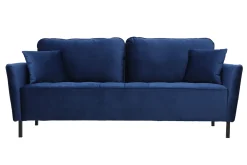 Miliboo 3-Sitzer-Sofa aus blauem Samt BEKA* Design-sofas