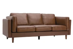 Miliboo 3-Sitzer-Sofa aus braunem Leder BRADLEY - Büffelleder* Ledersofas