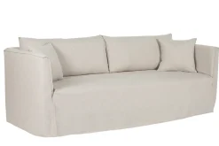 Miliboo 4-5-Sitzer-Sofa mit abnehmbarem Bezug aus beigem Stoff ADELE* Design-sofas