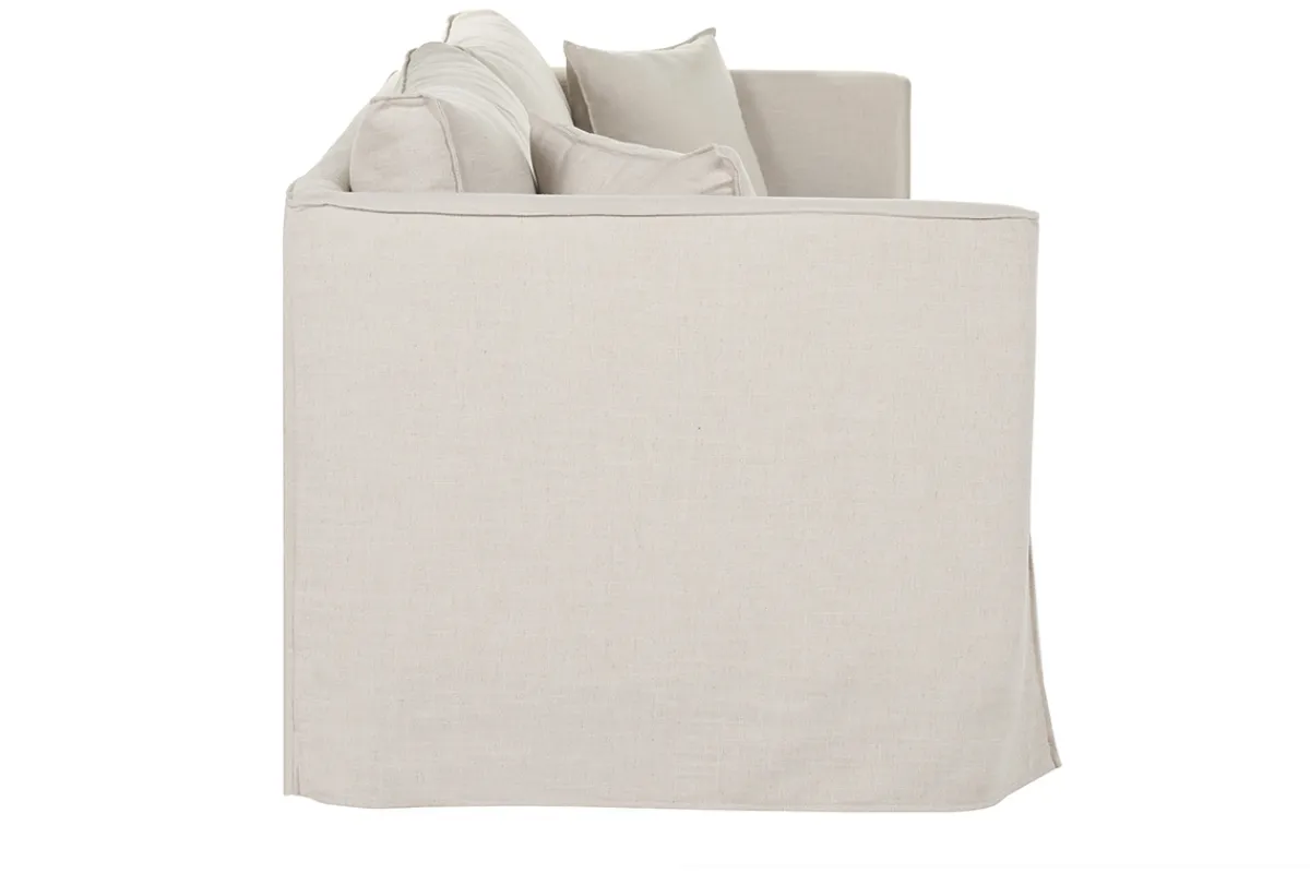 Miliboo 4-5-Sitzer-Sofa mit abnehmbarem Bezug aus beigem Stoff ADELE* Design-sofas