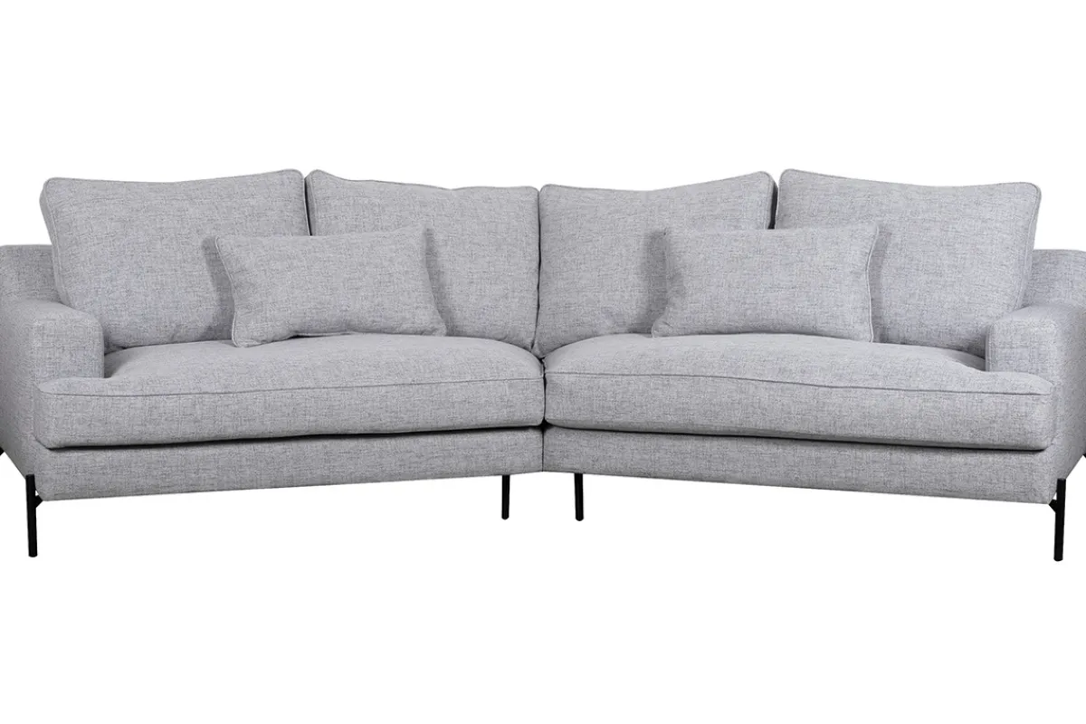 Miliboo 5-sitziges Ecksofa in grau meliert PUCHKINE* Ecksofas