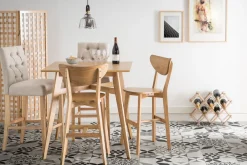 Miliboo Skandinavische Barhocker LEENA Eiche (2er-Set)* Barhocker