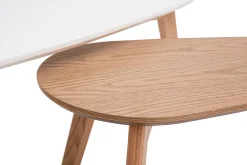 Miliboo Skandinavische Eiche und weiße Couchtische (2er-Set) ARTIK* Couchtische