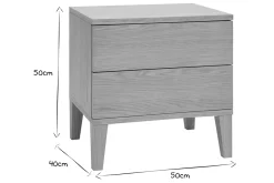 Miliboo Skandinavische Nachttische mit 2 Schubladen aus hellem Holz Eiche B50 cm (2er-Set) FREDDY* Nachttische
