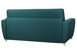 Miliboo Skandinavische Schlafcouch in Entenblau mit Matratze 18 cm GRAHAM* Schlafsofas