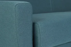 Miliboo Skandinavische Schlafcouch in Entenblau mit Matratze 18 cm GRAHAM* Schlafsofas